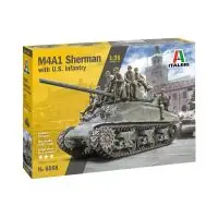 6568S ITALERI M4A1 Sherman gyalogsággal 1 35 Korlátozott ajánlat