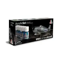 Prémium Italeri 439AP ACRYLIC SET 6db WWII U.S. NAVY AIRCRAFT akril makett festék