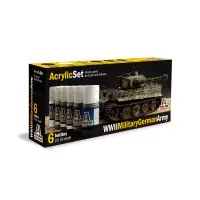Italeri 433AP ACRYLIC SET 6db WWII MILITARY GERMAN ARMY akril makett festék Utolsó esély