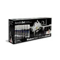 Vásárlói kedvenc Italeri 431AP ACRYLIC SET 6db MODERN USAF/U.S. NAVY AIRCRAFT akril makett festék