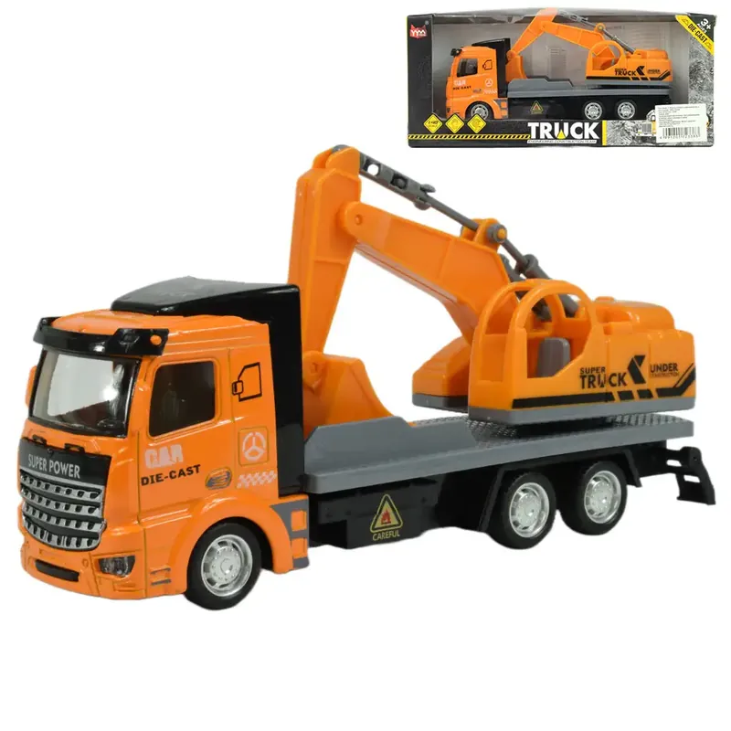 Super Truck Lendkerekes markológépes teherautó 19cm Expressz szállítás