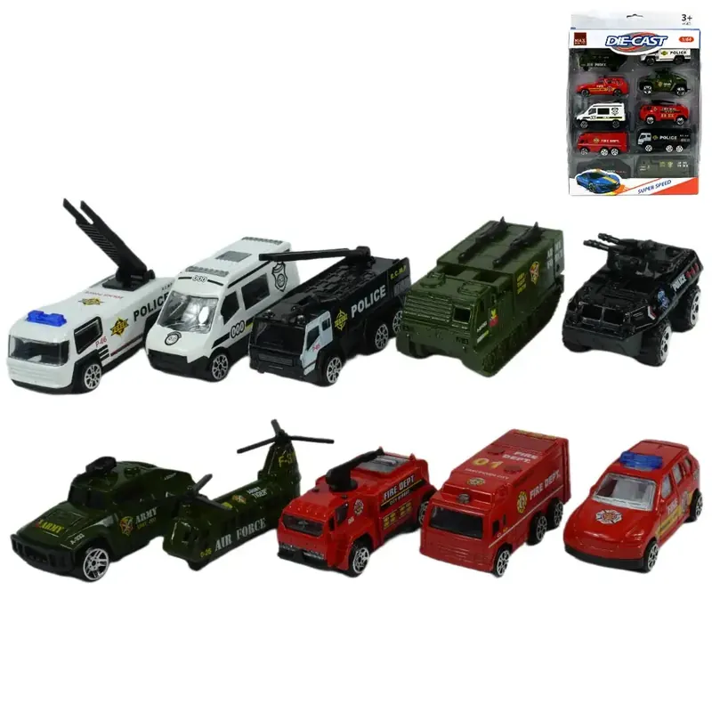 Die-Cast Rendvédelmi kisautó szett kétféle változatban Árcsökkenés