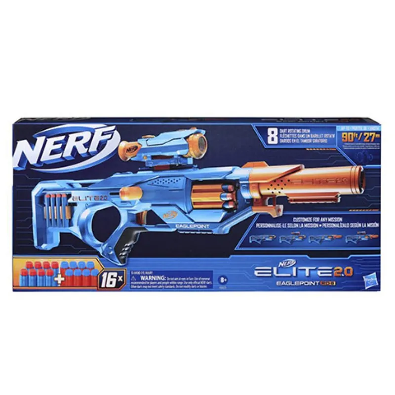Biztonságos vásárlás Nerf Elite 2.0 Eaglepoint RD-8 szivacslövő fegyver 16 lőszerrel - Hasbro