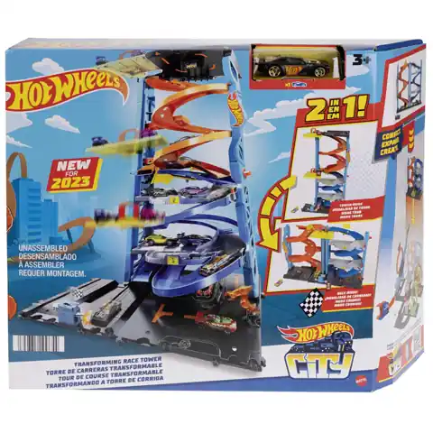 Akció Hot Wheels City 2 az 1-ben versenytorony játékszett - Mattel
