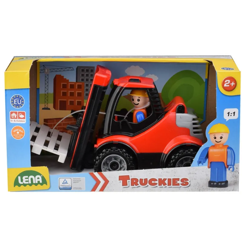 Alacsony ár LENA Truckies Targonca raklapokkal dobozos 22cm