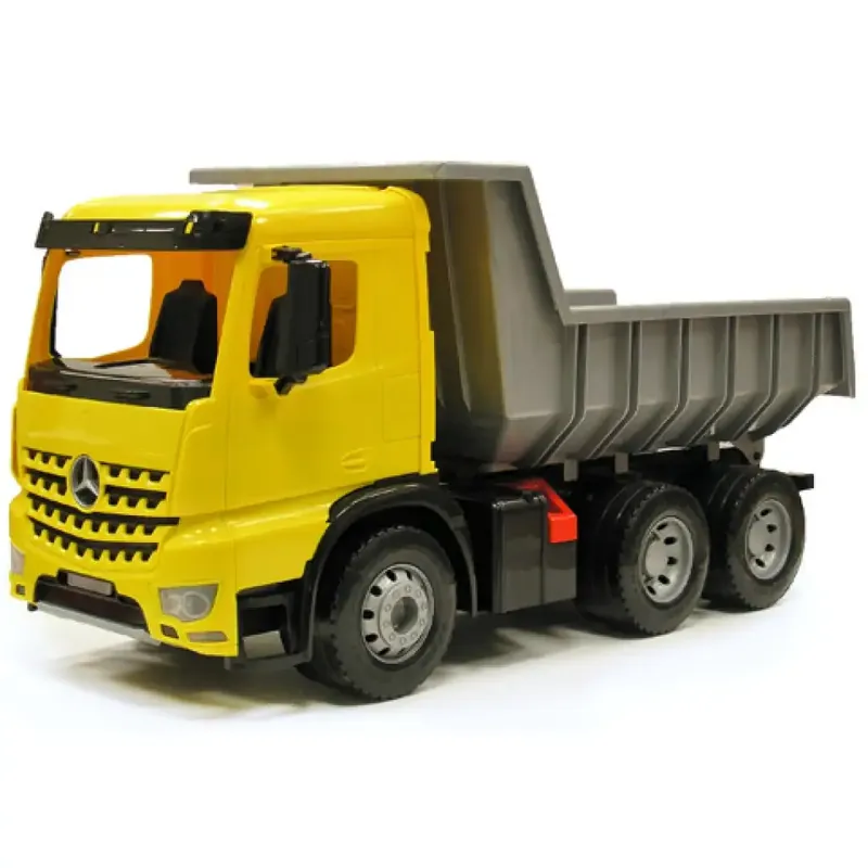 LENA Mercedes-Benz Actros óriás dömper sárga/fekete 67cm Akció