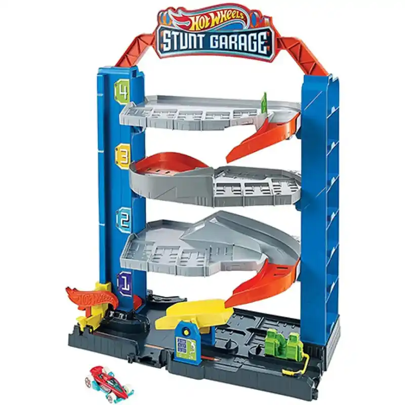 Bestseller Hot Wheels Kaszkadőrgarázs pályaszett kisautóval - Mattel