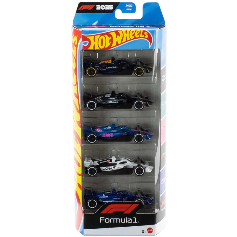 Hot Wheels Forma-1 versenyautó 5 db-os kisautó szett 1/64 - Mattel Szuper ajánlat