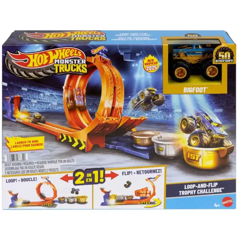 Hot Wheels Monster Trucks 50. évfordulós Bigfoot hurokpálya - Mattel Csak ma