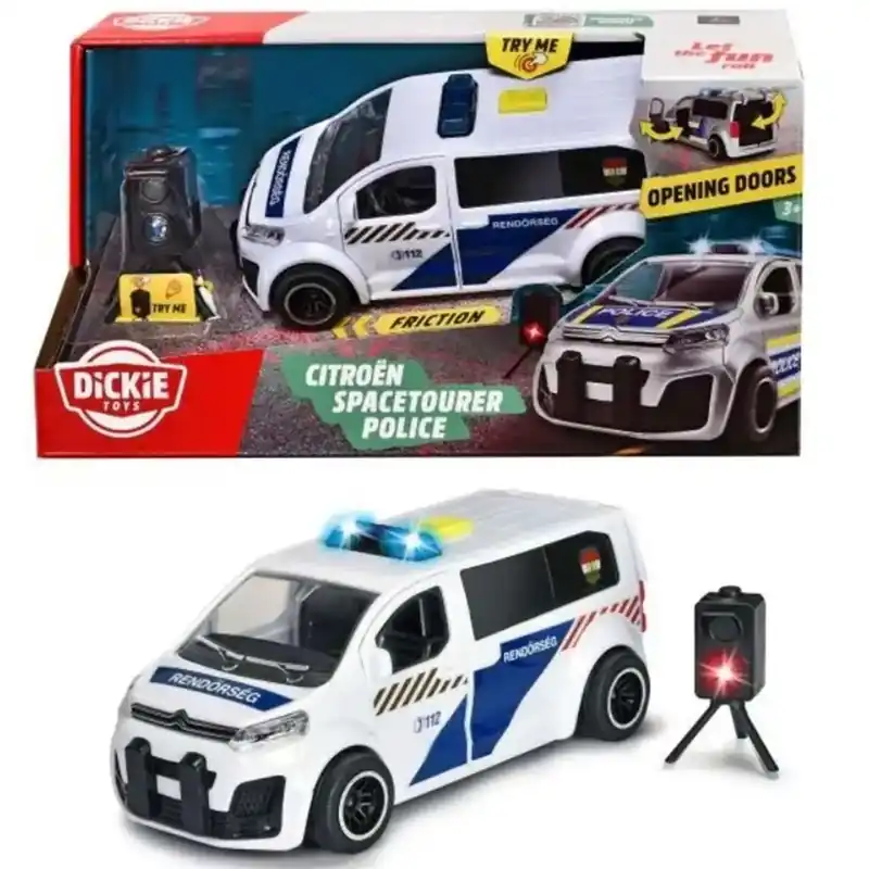 Expressz szállítás Dickie SOS széria Citroen SpaceTourer rendőrautó trafipax-al - Simba toys