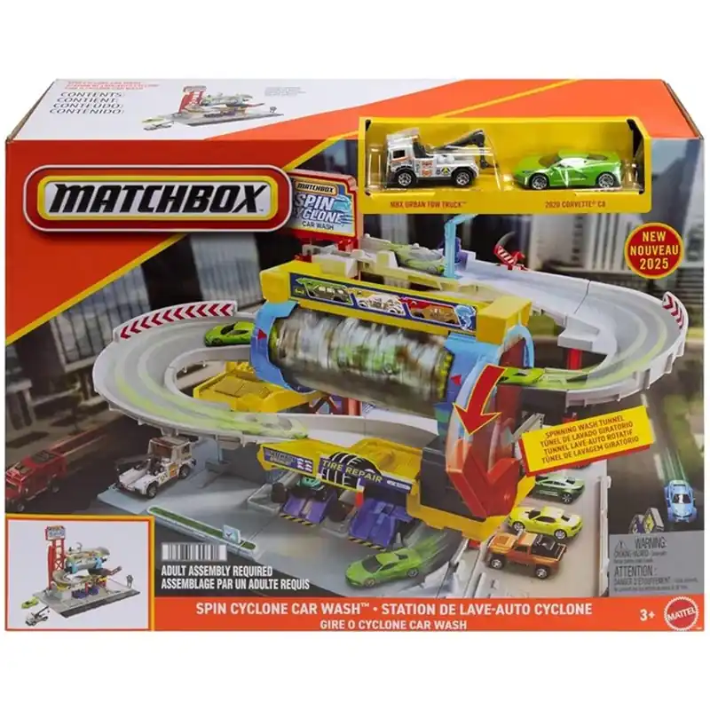Matchbox Spin Cyclone autómosó pályaszett – Mattel Azonnal elérhető