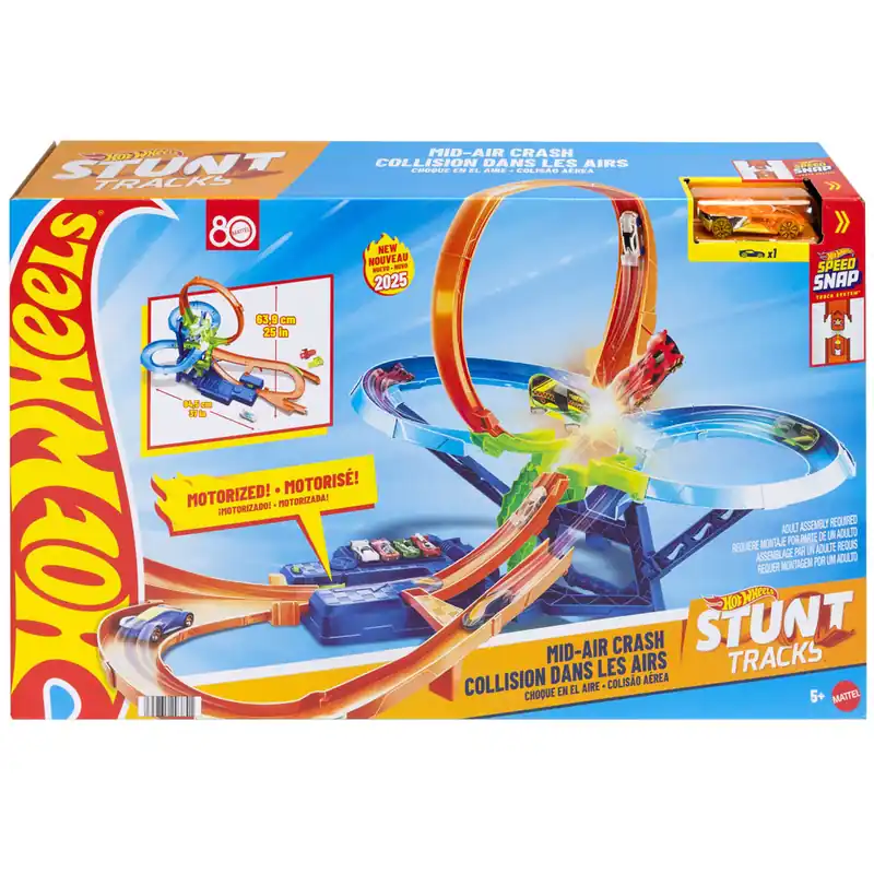 Vedd meg most Hot Wheels Stunt Tracks Ütközés a levegőben pályaszett kisautóval – Mattel