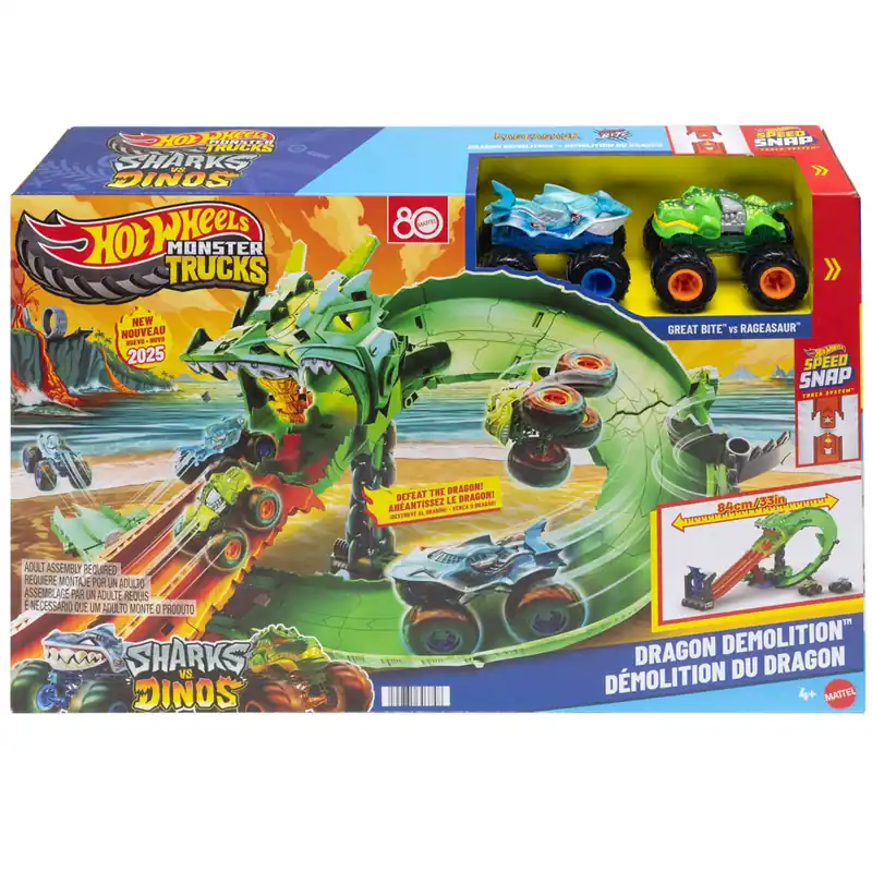 Hot Wheels Monster Trucks Sárkányfutam pályaszett - Mattel Olcsóbb