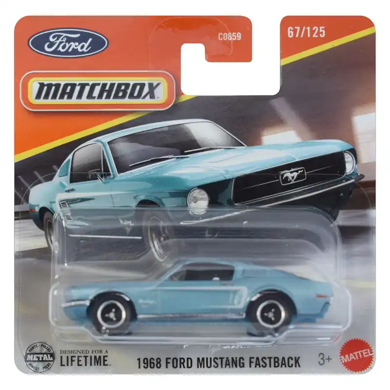 Matchbox 1968 Ford Mustang Fastback kisautó 1/64 - Mattel Végkiárusítás