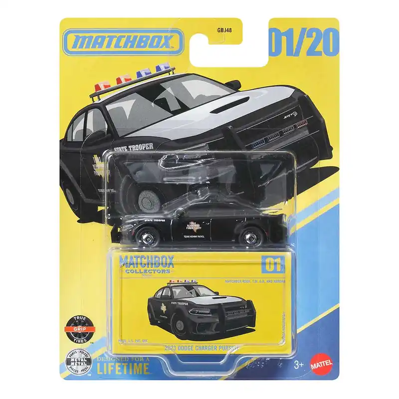 Matchbox Collectors 2023 Dodge Charger Pursuit gyűjtői dobozos kisautó 1/64 - Mattel Árengedmény