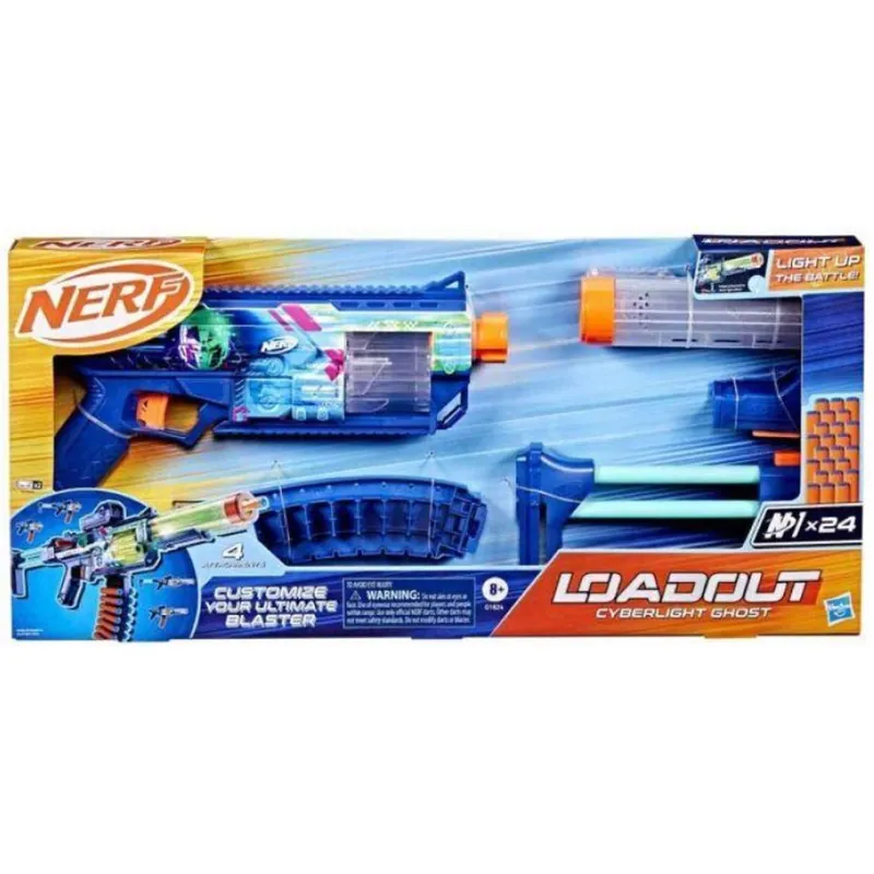 Rendeld meg most Nerf Loadout Cyberlight Ghost szivacslövő fegyver – Hasbro