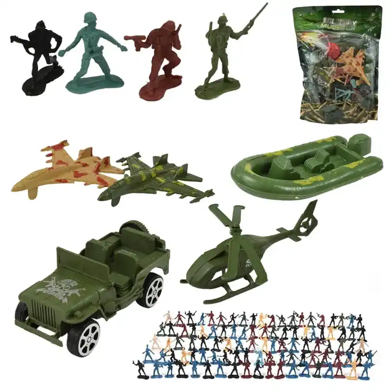 Military Set Nagy katonai játékszett járművekkel és katona figurákkal Gyors kiszállítás