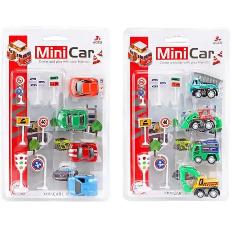 Kedvezmény Mini Car Hátrahúzós kisautó szett 4db-os kétféle változatban