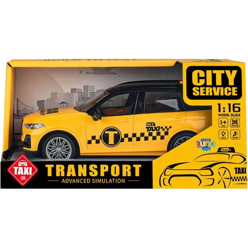 Luna BMW X7 városi taxi fénnyel és hanggal 1/16 Akciós ár