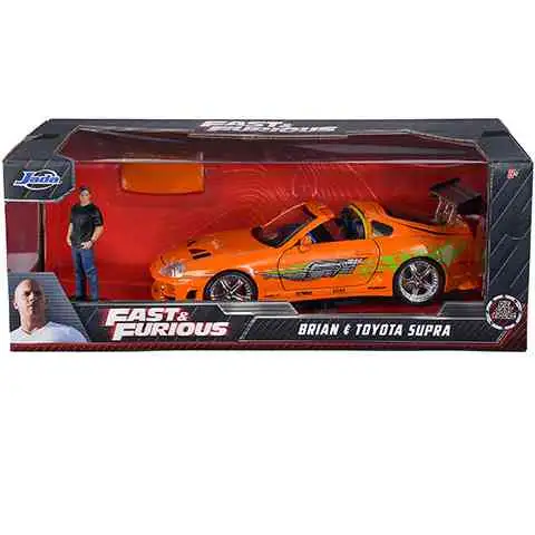 Rendeld meg most Halálos iramban Brian figura és Toyota Supra autómodell 1/24 - Simba Toys