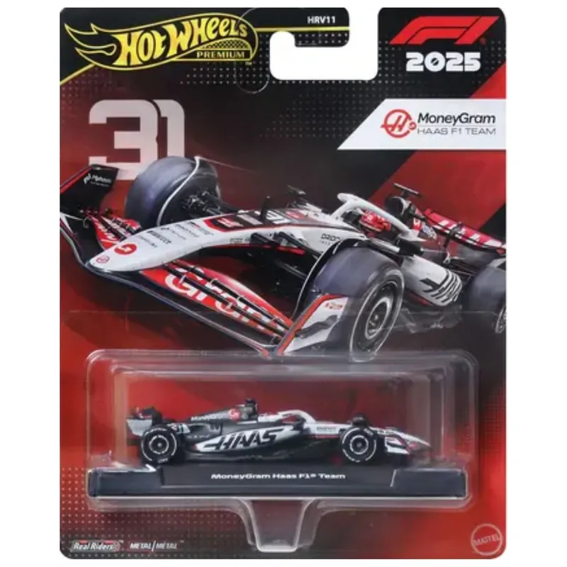 Hot Wheels Premium MoneyGram Haas Formula 1 team No. 31 kisautó 1/64 - Mattel Azonnal elérhető