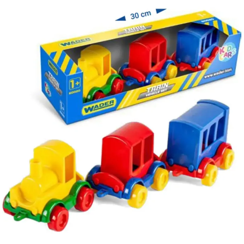 Kid Cars Vonatok 3db-os szett - Wader Gyors szállítás
