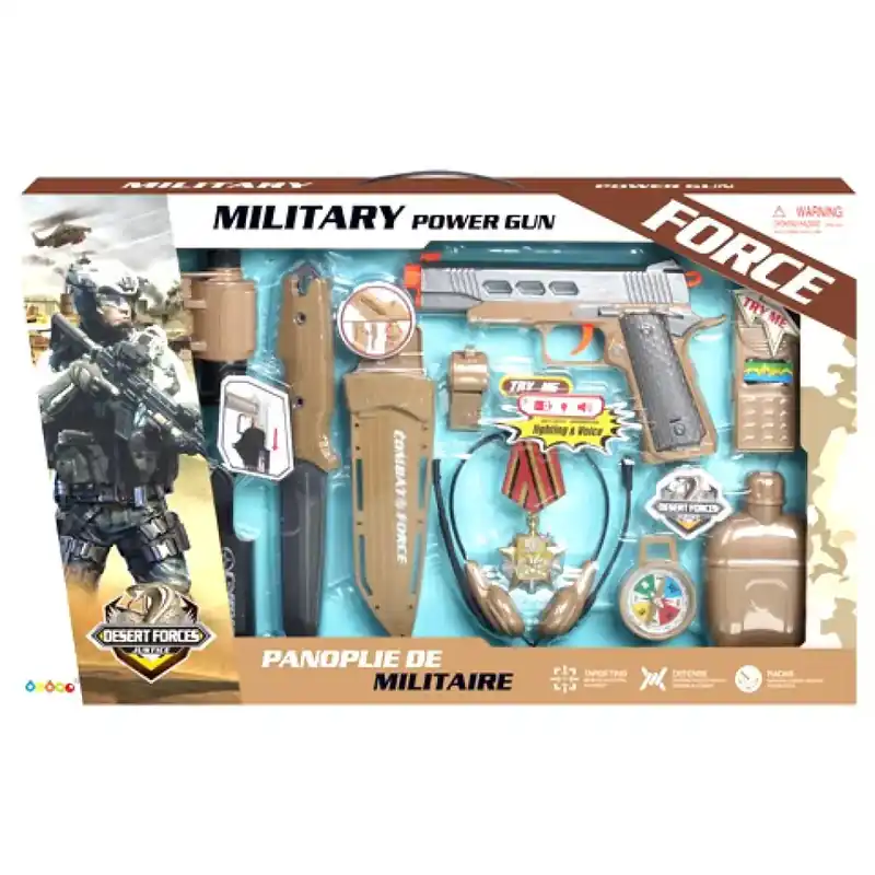 Military Force katonai fegyver szett fénnyel és hanggal Szezonális akció