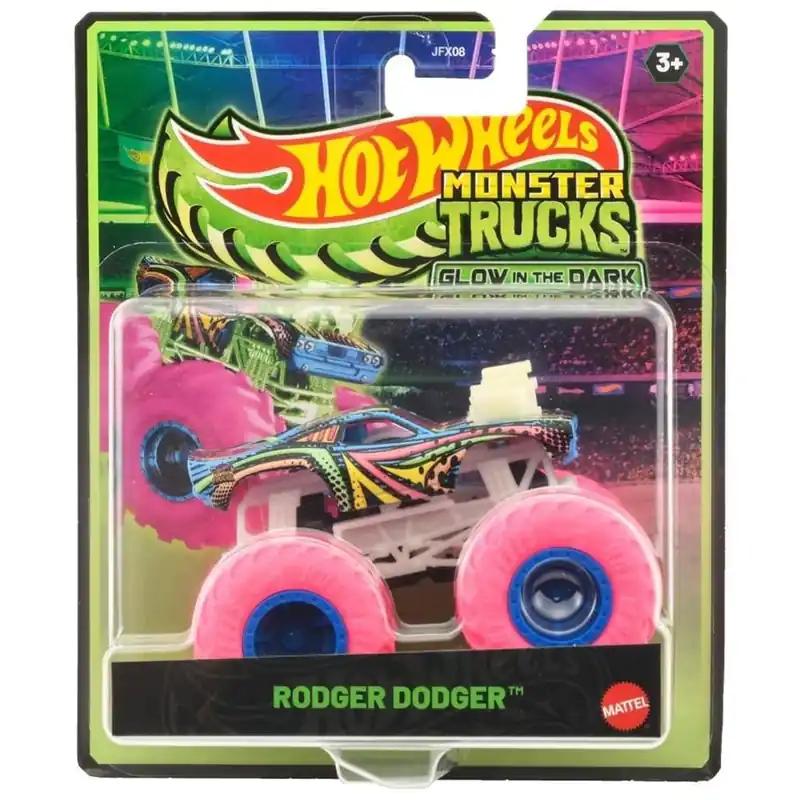 Utolsó esély Hot Wheels Monster Trucks Rodger Dodger sötétben világító kisautó 1/64 - Mattel