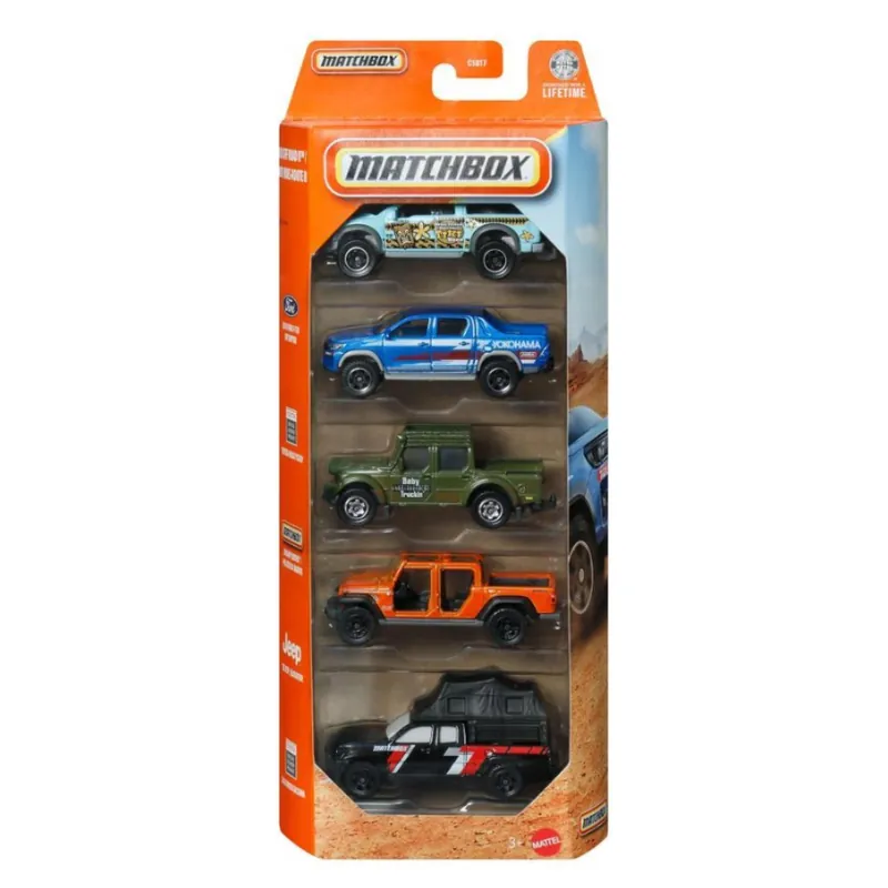 Kedvezmény Matchbox Off Road Camping 5db-os kisautó szett 1/64 - Mattel
