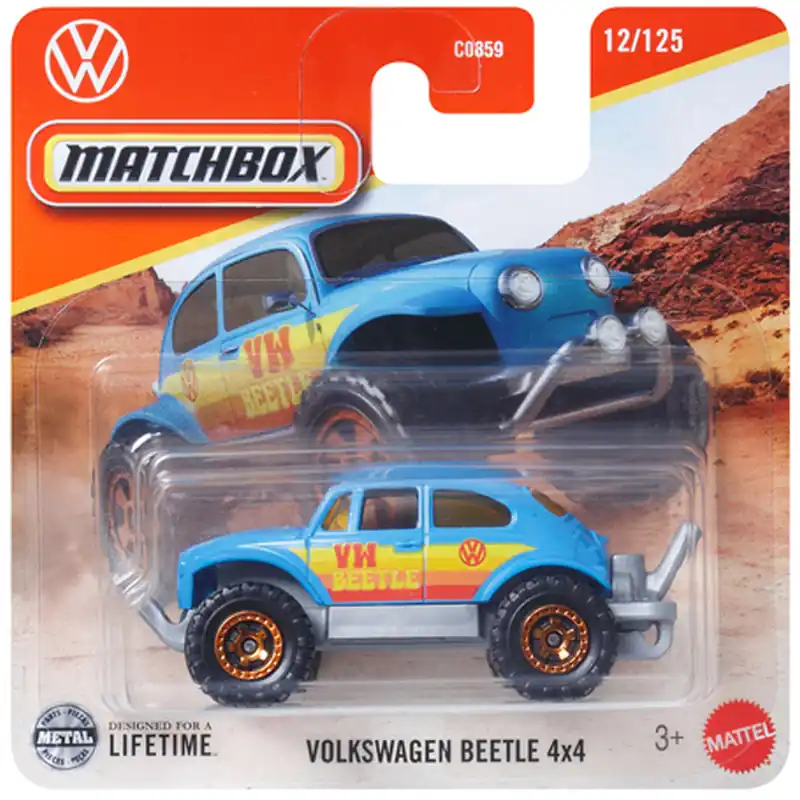 Matchbox Volkswagen Beetle 4x4 kék kisautó 1/64 - Mattel Biztonságos fizetés