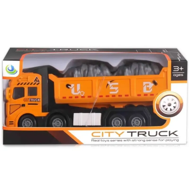 Vedd meg most City Truck Négytengelyes fém teherautó modell billencses felépítménnyel - fénnyel és hanggal