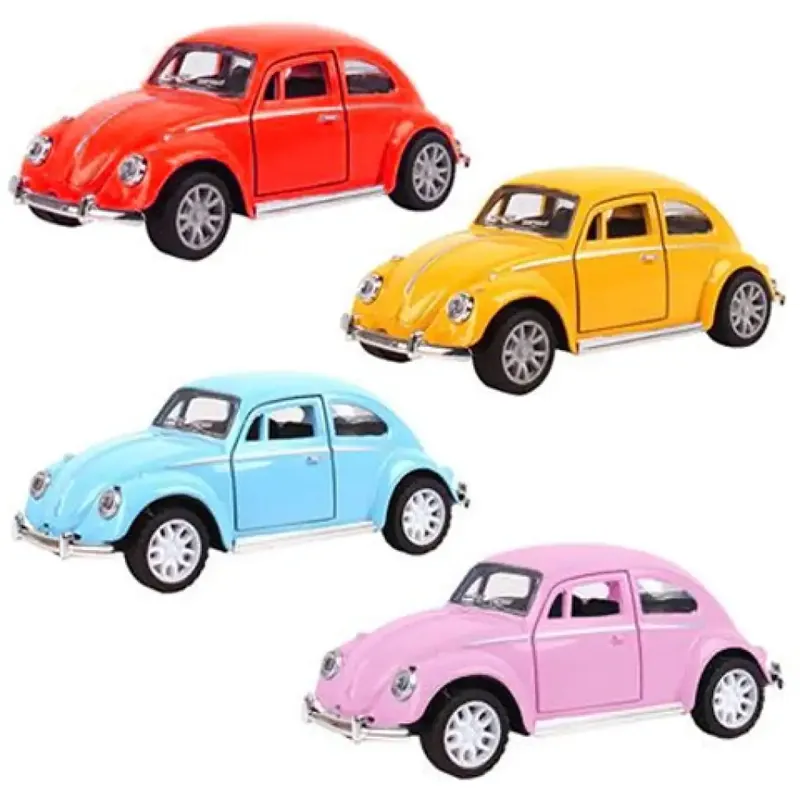 Hátrahúzós Volkswagen Bogár kisautó fénnyel és hanggal 1/32 többféle változatban Biztonságos fizetés