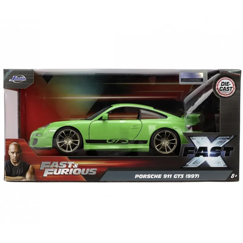 Különleges ajánlat Halálos iramban 2007 Porsche 911 GT3 fém autómodell 1/24 - Jada Toys