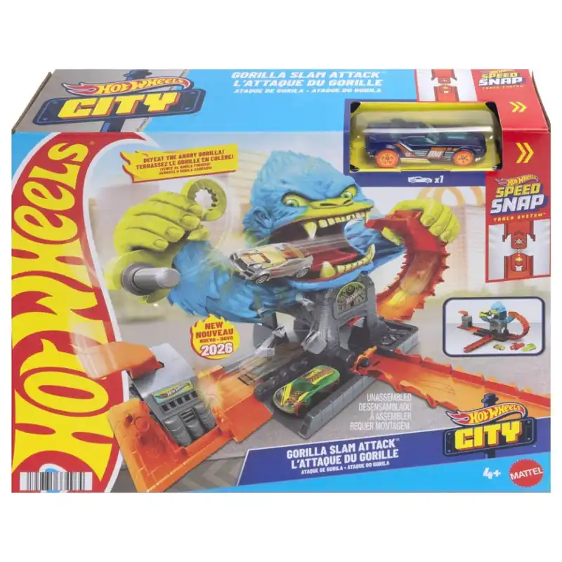 Szuper ajánlat Hot Wheels Gorilla Slam Attack pályaszett - Mattel