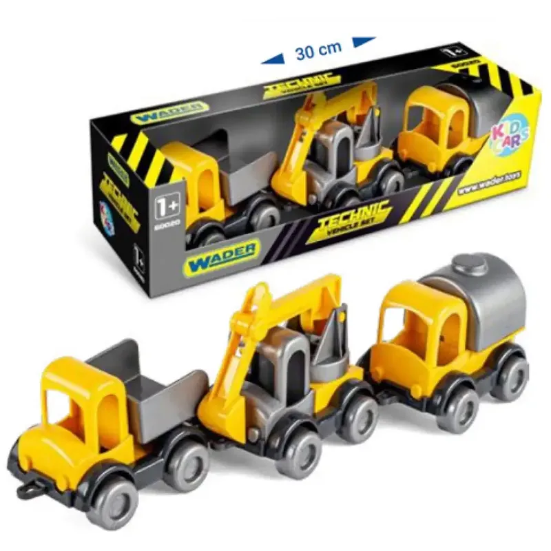 Kid Cars munkagépek 3db-os szett - Wader Korlátozott ajánlat