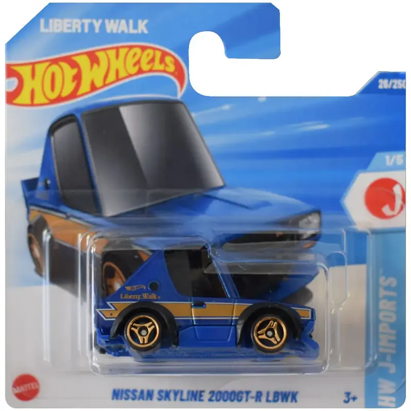 Hot Wheels Nissan Skyline 2000GT-R LBWK kék kisautó 1/64 - Mattel Prémium