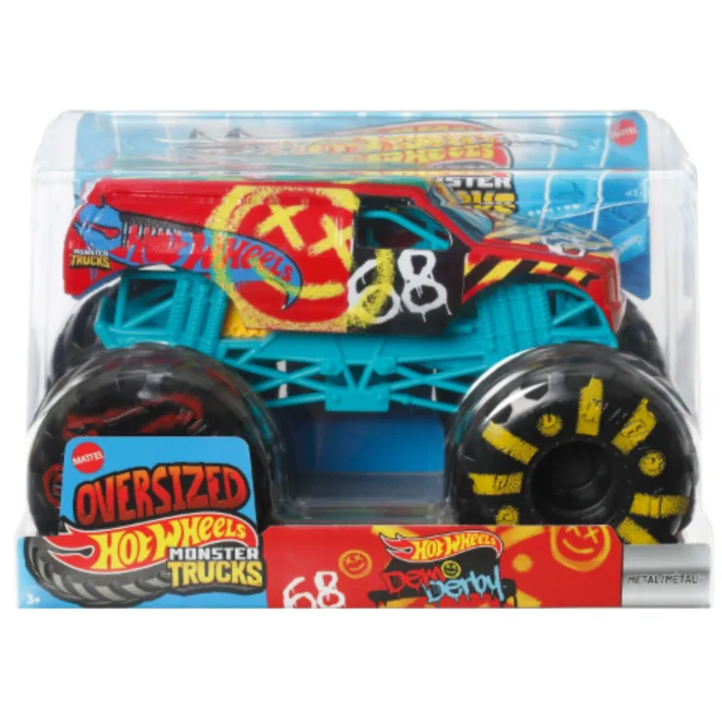 Azonnali szállítás Hot Wheels Monster Trucks Oversized Demo Derby 1/24 automodell – Mattel