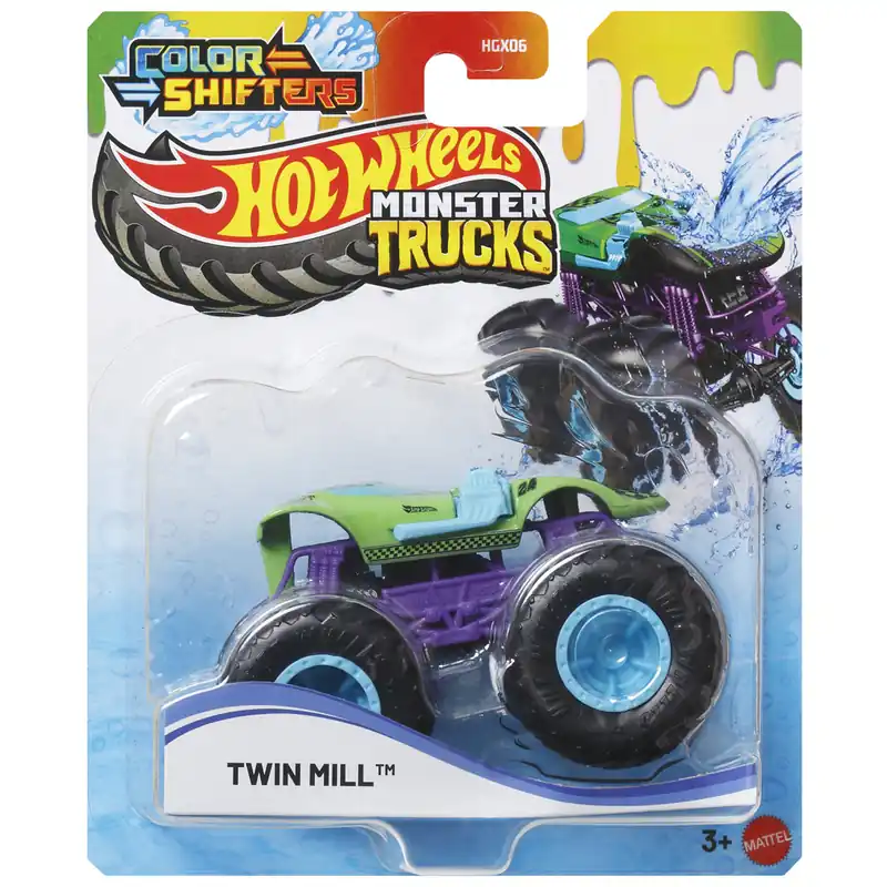 Alacsony ár Hot Wheels Monster Trucks Twin Mill színváltós autó 1/64 - Mattel