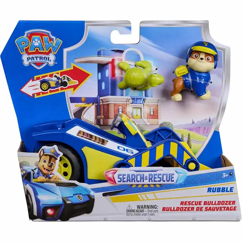 Mancs Őrjárat Search Rescue Hátrahúzható Rubble járgánya figurával - Spin Master Népszerű