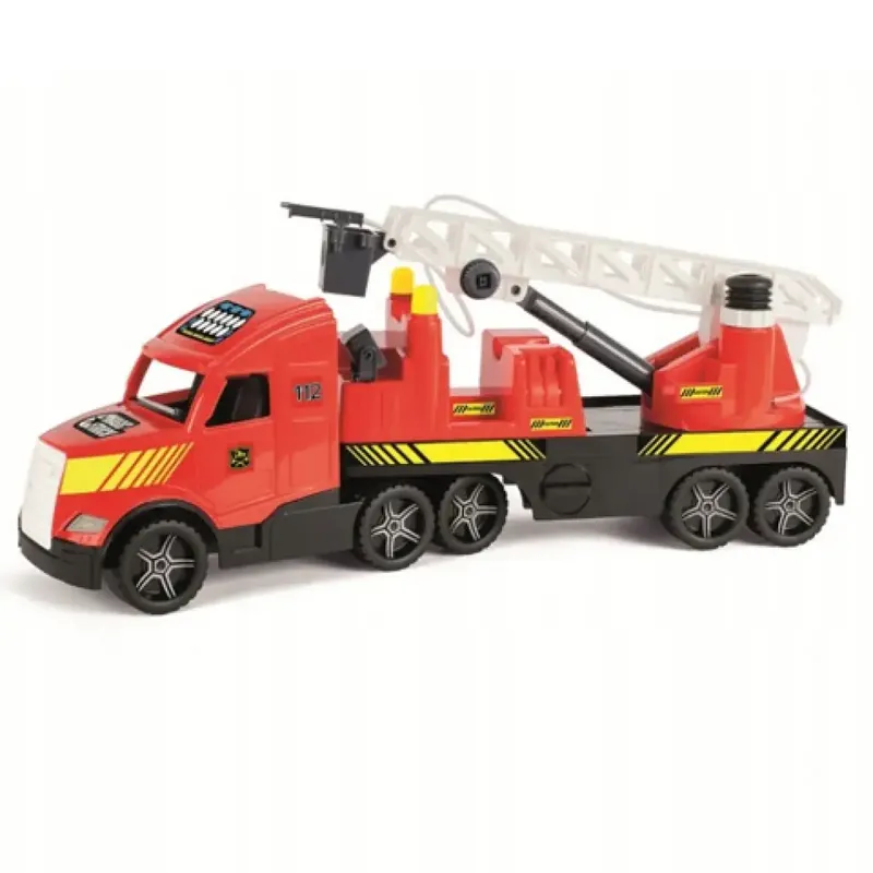 Kiárusítás Magic Truck Tűzoltókamion fluoreszkáló lámpákkal 81cm - Wader
