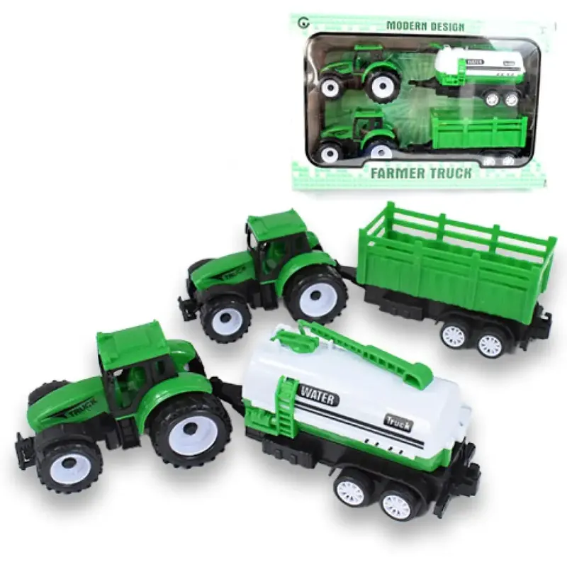 Farm Truck Zöld két részes traktor szett utánfutóval Végkiárusítás