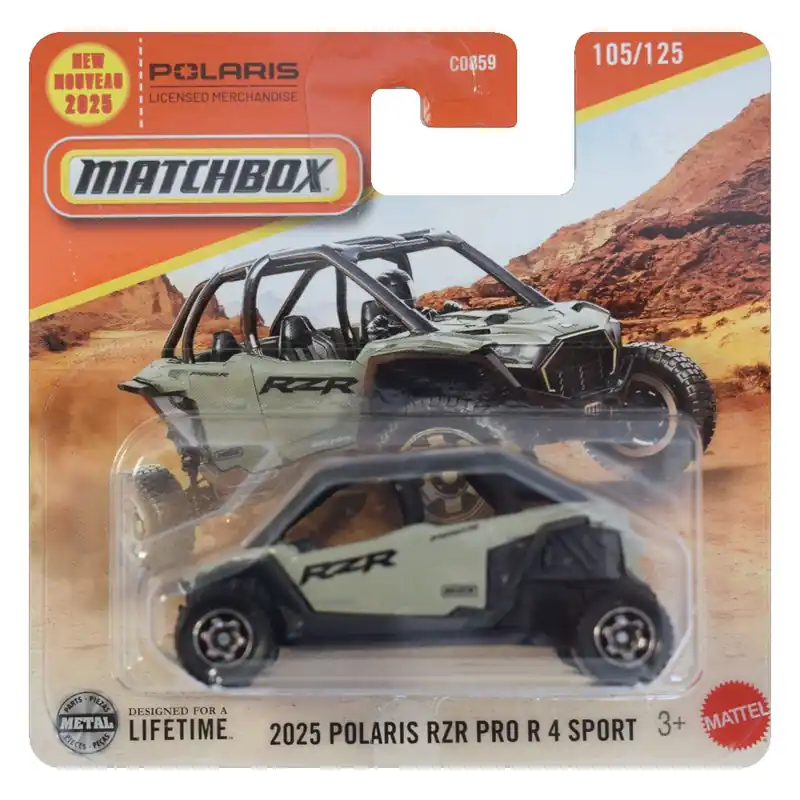 Matchbox 2025 Polaris RZR Pro R 4 Sport kisautó 1/64 - Mattel Árengedmény