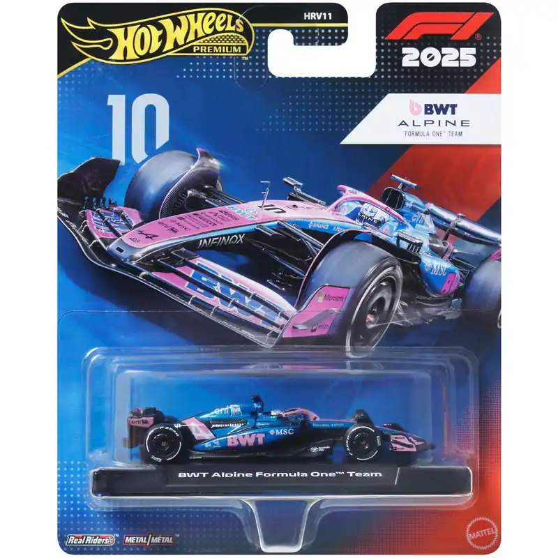 Hot Wheels Premium BWT Alpine Formula One Team 10 kisautó 1/64 - Mattel Biztonságos fizetés