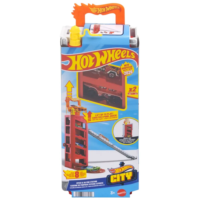 Hot Wheels Turbó start tűzoltóállomás 2db kisautóval - Mattel Azonnal elérhető