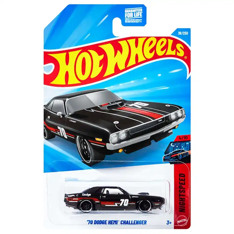 Rendeld meg most Hot Wheels 70 Dodge Hemi Challenger kisautó 1/64 - Mattel