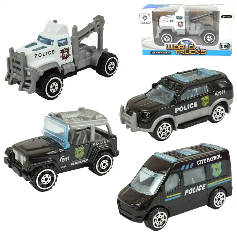 Csak ma World of Trucks Rendőrségi kisautó többféle változatban 7cm