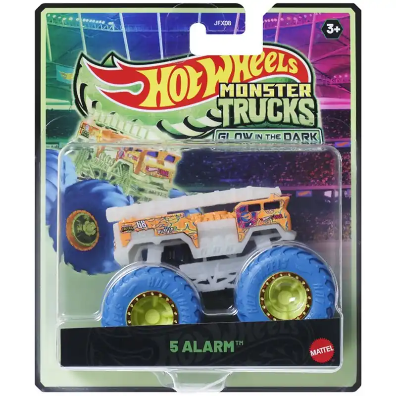 Hot Wheels Monster Trucks 5 Alarm sötétben világító kisautó 1/64 – Mattel Biztonságos fizetés