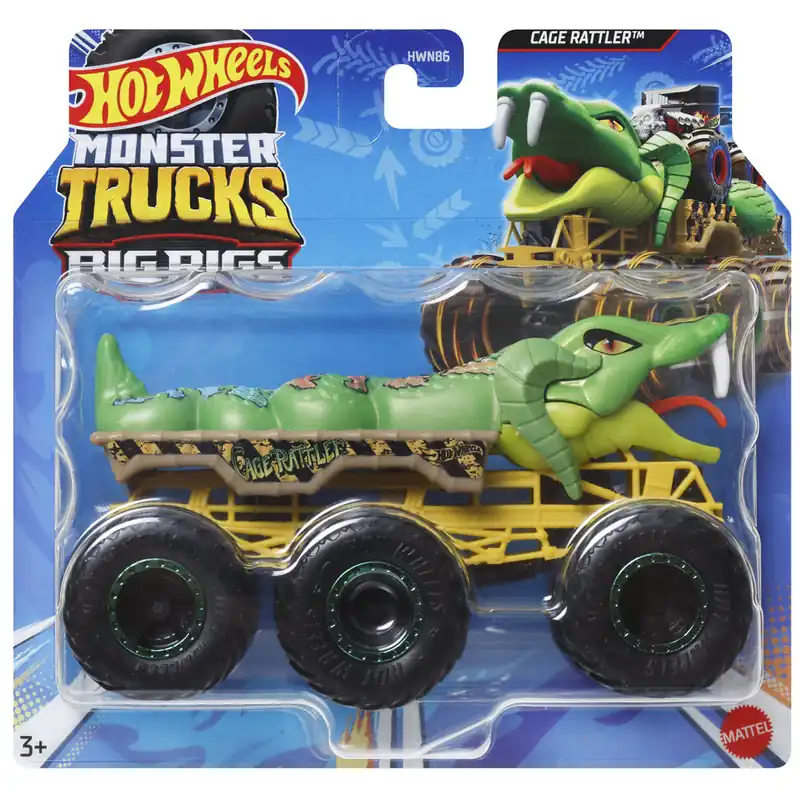 Exkluzív ajánlat Hot Wheels Monster Trucks Big Rigs Cage Rattler hatkerekű járgány 1 64 - Mattel
