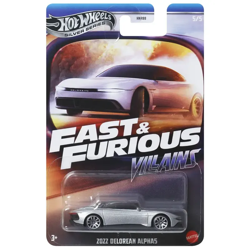 Legkelendőbb Hot Wheels Halálos iramban 2023 DeLorean Alpha5 kisautó 1/64 - Mattel