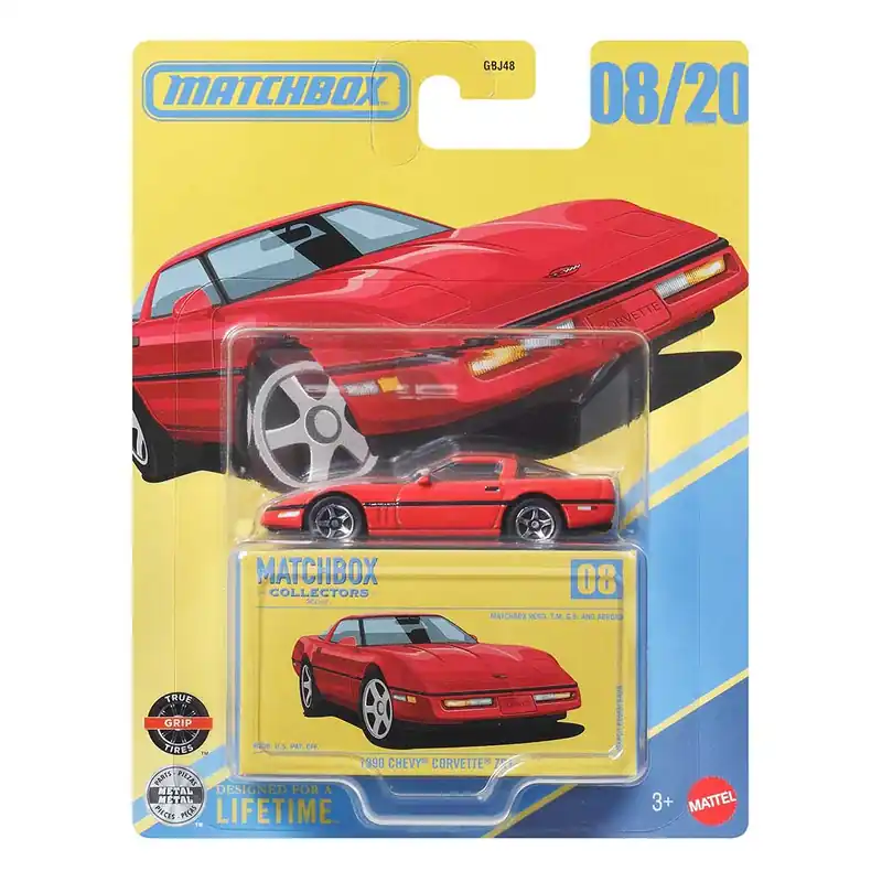 Matchbox Collectors 1990 Chevy Corvette Zr1 gyűjtői dobozos kisautó 1/64 - Mattel Biztonságos fizetés
